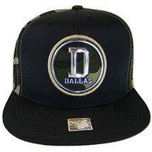 Dallas Men&#39;s Patch Style Breathable Snapback Baseball Cap (Navy/Camo) - £11.91 GBP