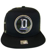 Dallas Men&#39;s Patch Style Breathable Snapback Baseball Cap (Navy/Camo) - £11.95 GBP
