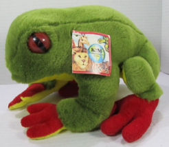 Vintage K&amp;M International Inc 1994 Red Eye Tree Frog Stuff Plush Toy 10” W/Tag - £13.98 GBP