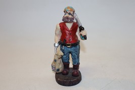 Pirate Buccaneer Figurine Gulf Shores Alabama Eye Patch Hook Hand Broken... - $12.86