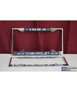 1954 Chevy Chevrolet GM Licensed Front Rear Chrome License Plate Holder ... - $2,008.10