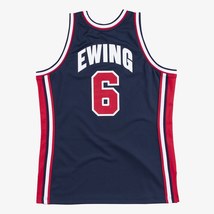 Men&#39;s Patrick Ewing #6 Jersey 1992 Throwback USA Basketball Navy Uniform - $47.20