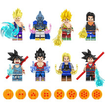 Dragon Ball Kid Goku Gohan Majin Buu Vegeta 8pcs Minifigures Building Toy - £14.55 GBP