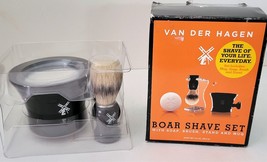 Van Der Hagen Boar Shave Set: Men&#39;s Premium 3 Piece Set - Open Box - £13.23 GBP