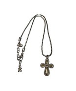 Brighton GRACE CROSS Gold Silver Reversible Pendant Necklace J4 - $691.52 MXN
