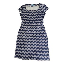 J.Mclaughlin Women&#39;s Small Sheath Dress Navy Blue White Geometric Stripe... - £76.45 GBP