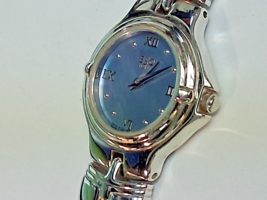 ESQ Esquire Movado Muse Steel Blue Mother of Pearl Dial 100553 Swiss Watch - $39.60