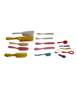 Vintage Barbie and Others Doll Lot of Hair Accessories Comb Brush Mirror - $16.84 CAD