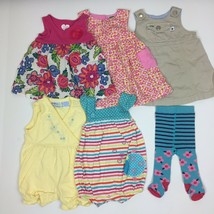 6-Piece Summer Baby Lot 3/6 Months Dresses Rompers Tights GUC - £9.45 GBP