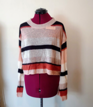 Wildfox Sahara Phoebe Sweater Multicolor Women Thin Knit Striped Size Small - $93.86