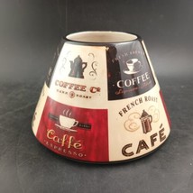 Yankee Candle 2011 Coffee- Themed Shade Topper 6&quot; Wide c.2011 - $11.88