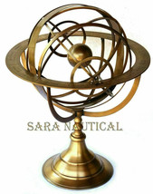 Vintage Brass Armillary Sphere Engraved Nautical Astrolabe Armillary 18&#39;&#39; Rashi - $198.00