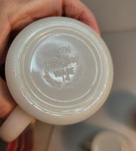 4 Fire King White Milk Glass D Handled Coffee Cups VTG image 7