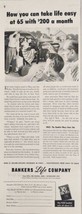 1951 Print Ad Bankers Life Insurance Retired Couple On Vacation Des Moines,Iowa - £11.96 GBP