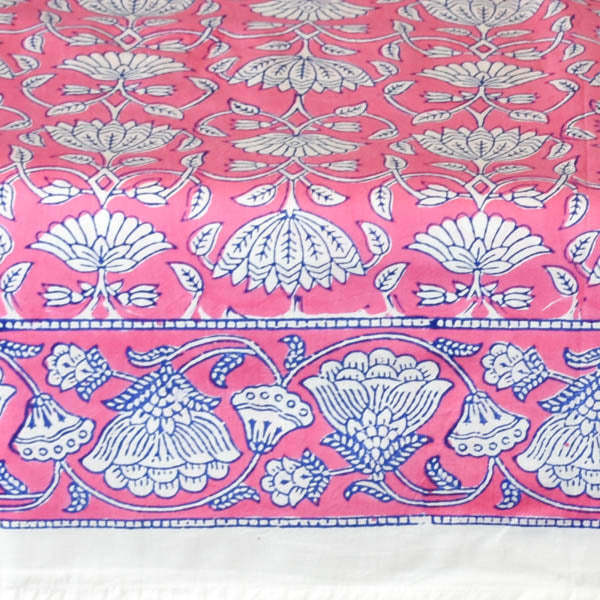 Lotus Jal Rectangular Tablecloth - Vibrant Cotton Design - $193.30+