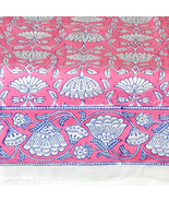 Lotus Jal Rectangular Tablecloth - Vibrant Cotton Design - $264.84 CAD+