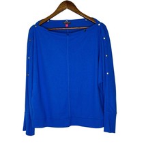 Vince Camuto Royal Blue Button Accent Pullover Sweater Size S NEW - $25.00