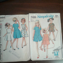 Simplicity Girls 12 Dresses Sewing Patterns Vtg 1960 s Cut - $18.00