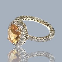 Graceful Natural 2.2 Carats 7 x 9mm Citrine Yellow Color Oval Shape Ring, Size 6 - £115.31 GBP