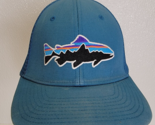 Patagonia Trout Fish Mesh Trucker Hat Snapback Blue Cap Adjustable - Read - £9.65 GBP