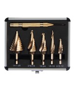 Kendo Two Spiral Flute Cobalt Step Drill Bits With Automatic Center Punc... - $51.92