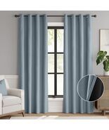 jinchan Blackout Thermal Insulated Faux Linen Curtain 90in Greige 1 Panel - €19,39 EUR