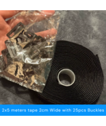 Reusable Nylon Fastening Cable Ties Hook Loop Adjustable Self-Adhesive S... - €13,10 EUR