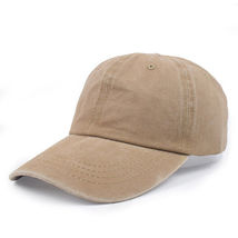 HOT Khaki Dyed Washed Retro Cotton - Plain Polo Baseball Ball Cap Hat Unisex - £12.48 GBP