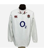 Canterbury England Rugby Shirt Long Sleeve Pullover Embroidered Rose O2 ... - £34.06 GBP