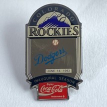 Colorado Rockies Los Angeles Dodgers 1993 Inaugural Season Coca-Cola Coors Pin - £3.74 GBP