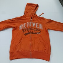 NFL Team Apparel Denver Broncos RN#54183 Women's Small Full Zip Hoodie Jacket image 14