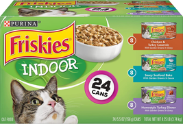 Purina  Indoor Wet Cat Food Variety Pack, Indoor - (Pack of 24) 5.5 Oz. Cans - £20.42 GBP