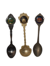 Lot of 3 Vintage Disney World Spoons, 100 Years of Magic, 2000, Gold Shell spoon - £4.04 GBP