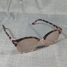 GG Sunglasses Half Rim Tortoise with Rose Gold Accents, Mirrored Lenses ... - £39.78 GBP