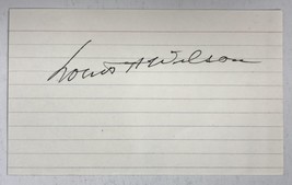 Louis H. Wilson (d. 2005) Signed Autographed 3x5 Index Card - Medal of H... - £19.67 GBP