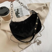 Fashion Autumn Winter  Underarm Bags for Women Vintage Plush Solid Color Casual  - £115.79 GBP