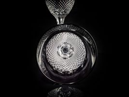 Faberge Firenze Black Crystal Wine Goblet Glasses Set of 2 image 15