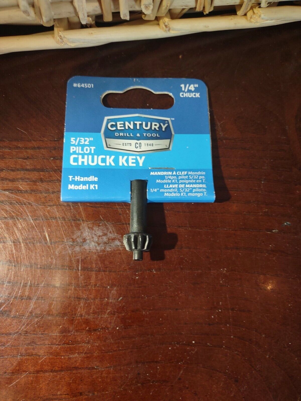 Chuck Key,1/4&quot; by CENTURY DRILL &amp; TOOL CO., INC - $12.75