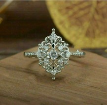 Open Filigree Wedding Ring 14K White Gold Over 2.01 Ct Lab Created Diamond - £69.73 GBP