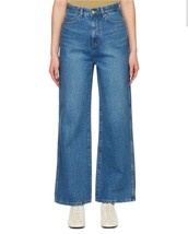 Arch The Wide Straight Denim Jeans Deep Blue Size Medium NWT - £113.76 GBP
