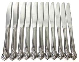 Lot of 11 DINNER KNIVES 9&quot; Oneida KATRINA Glossy Stainless Knife - £23.34 GBP