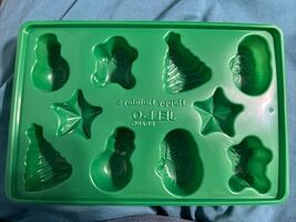 Happy Holidays Jell-o Brand Jigglers Mold Christmas Shapes Green Plastic - $6.93