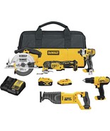 Dewalt 20V Max Power Tool Combo Kit, 4-Tool Cordless Power Tool Set, Dck... - £529.01 GBP