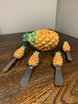 Tiki bar KC Hawaii Pineapple cheese or butter spreader and holder - £19.20 GBP