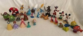 Large Lot of 27 Disney Characters PVC Figures Toys Cake Toppers Princess Nemo ++ - $22.99