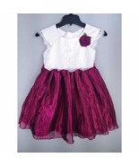 Jona Michelle Girls Dress Size 7 Holiday Party Formal Pink Metallic Lace... - £15.56 GBP
