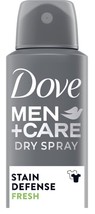 Dove Men+Care Dry Spray 48 Hour Antiperspirant, Stain Defense Fresh, 3.8 Oz. - £13.53 GBP