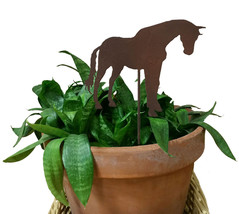 Horse Ornament or Plant Stake / Graze / Christmas / Metal / Metal / Holiday / Ch - $19.00