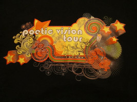 Poetic Vision Tour T Shirt Sz Small Hand Signed Rare Ooak Autographed - £77.52 GBP