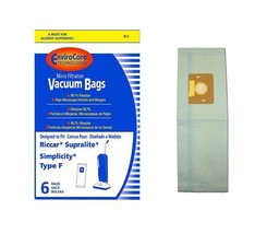 EnviroCare 6 Riccar &amp; Simplicity Type F Canister Vacuum Cleaner Bag Repl... - £11.17 GBP